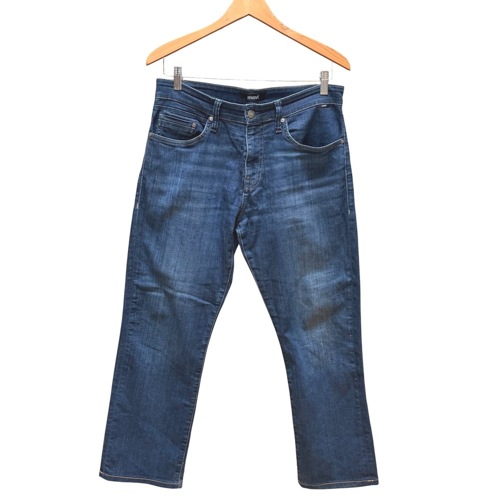Mavi Jeans Men 32 Blue Matt Relaxed Straight Leg Medium Wash Casual Classic
